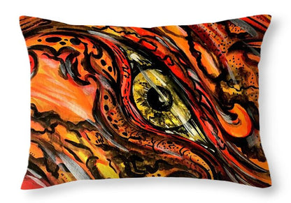 Orange Eye - Throw Pillow