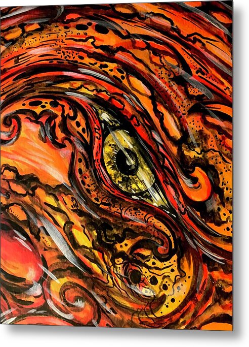 Orange Eye - Metal Print