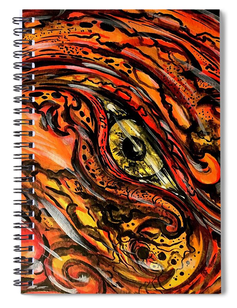 Orange Eye - Spiral Notebook