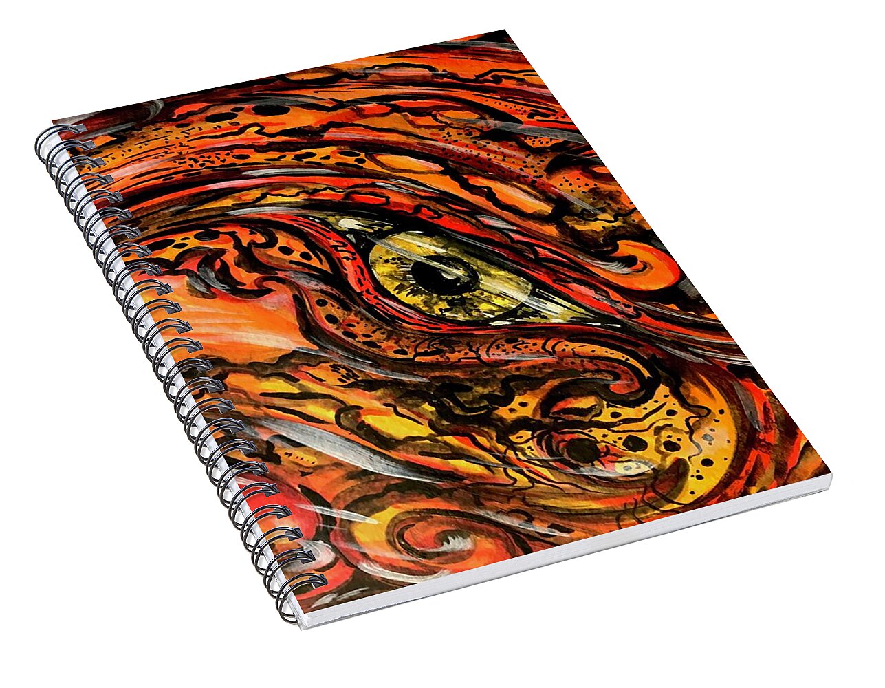 Orange Eye - Spiral Notebook