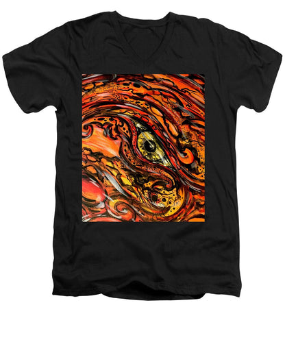 Orange Eye - Men's V-Neck T-Shirt