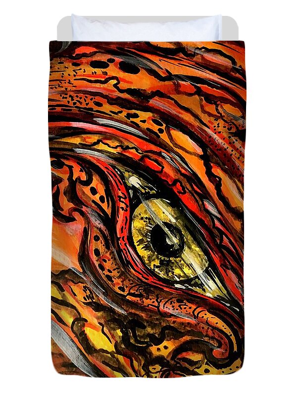 Orange Eye - Duvet Cover