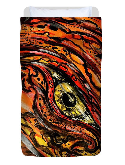 Orange Eye - Duvet Cover