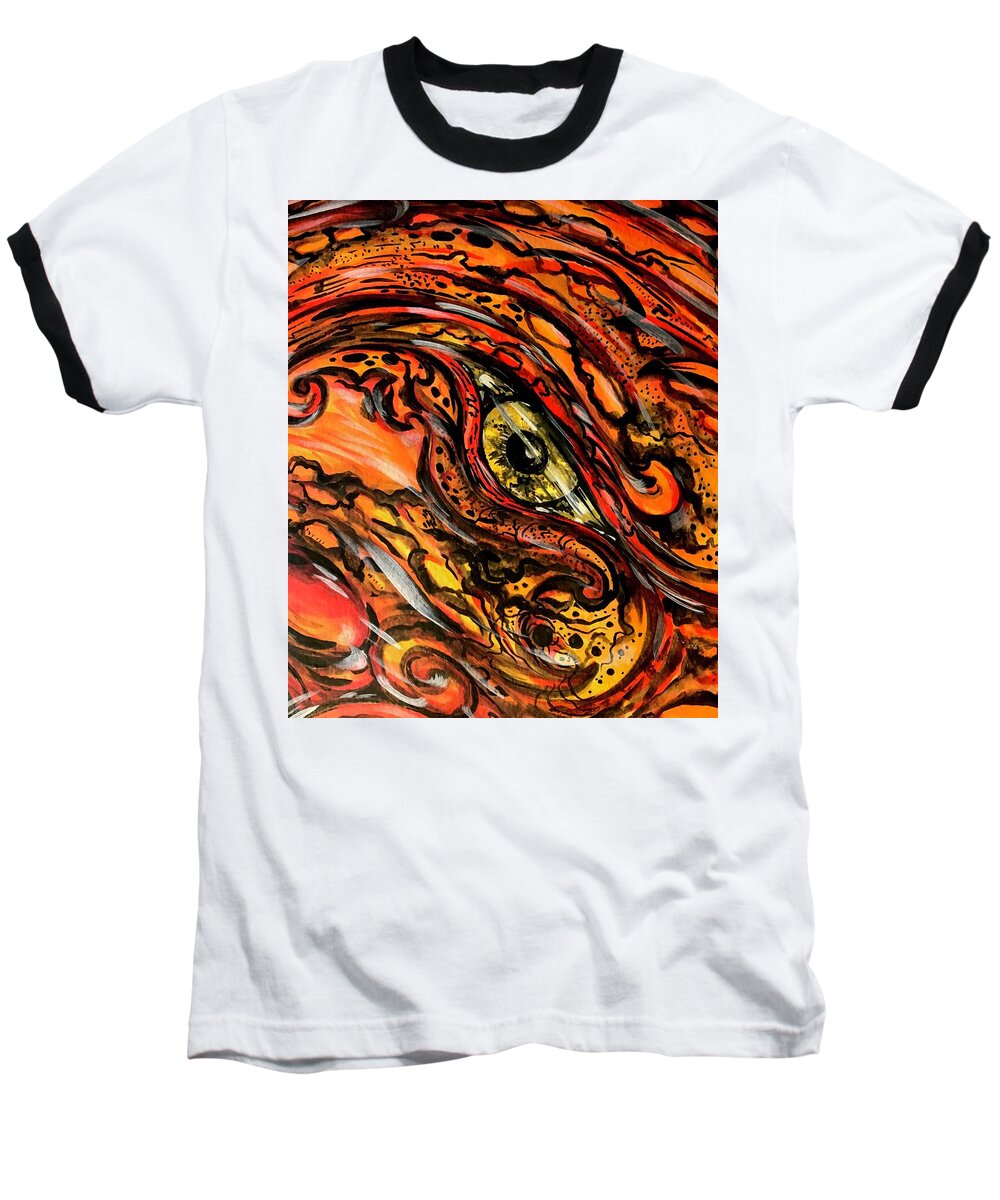 Orange Eye - Baseball T-Shirt