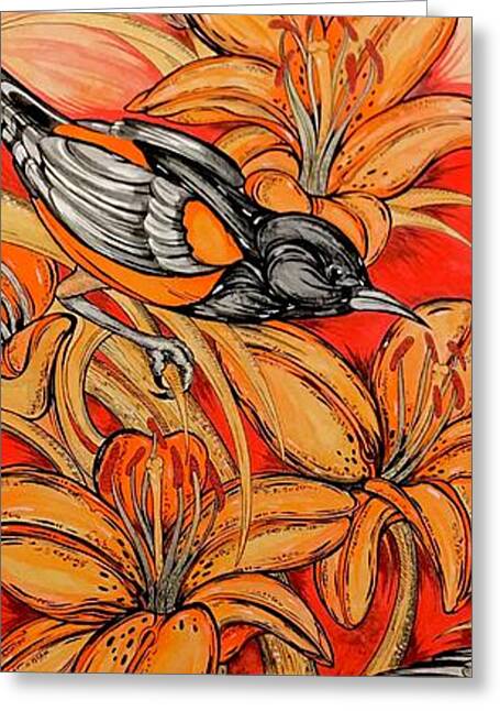Oriole Full - Greeting Card