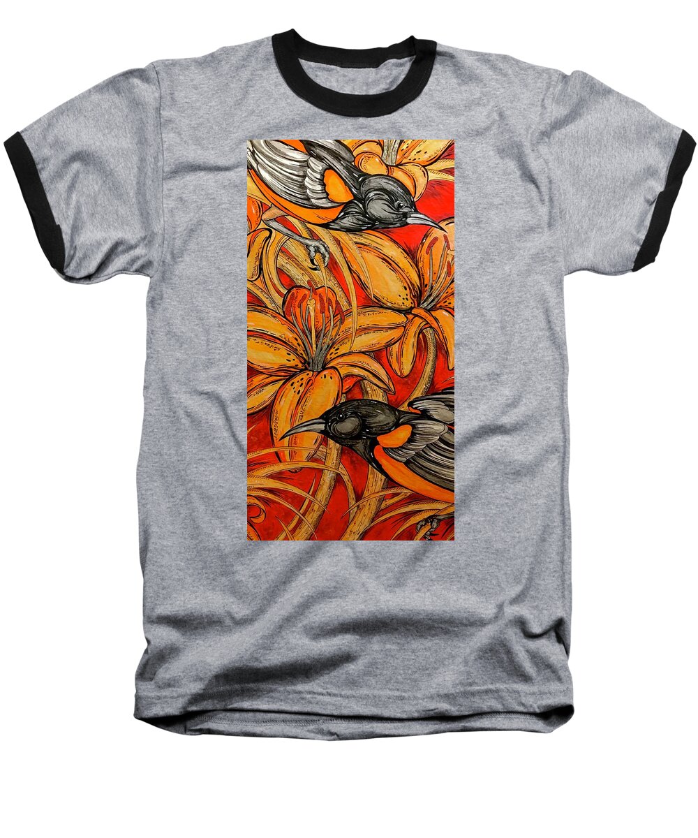 Oriole Pair - Baseball T-Shirt