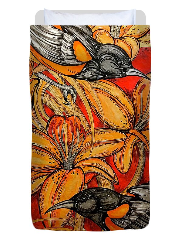 Oriole Pair - Duvet Cover