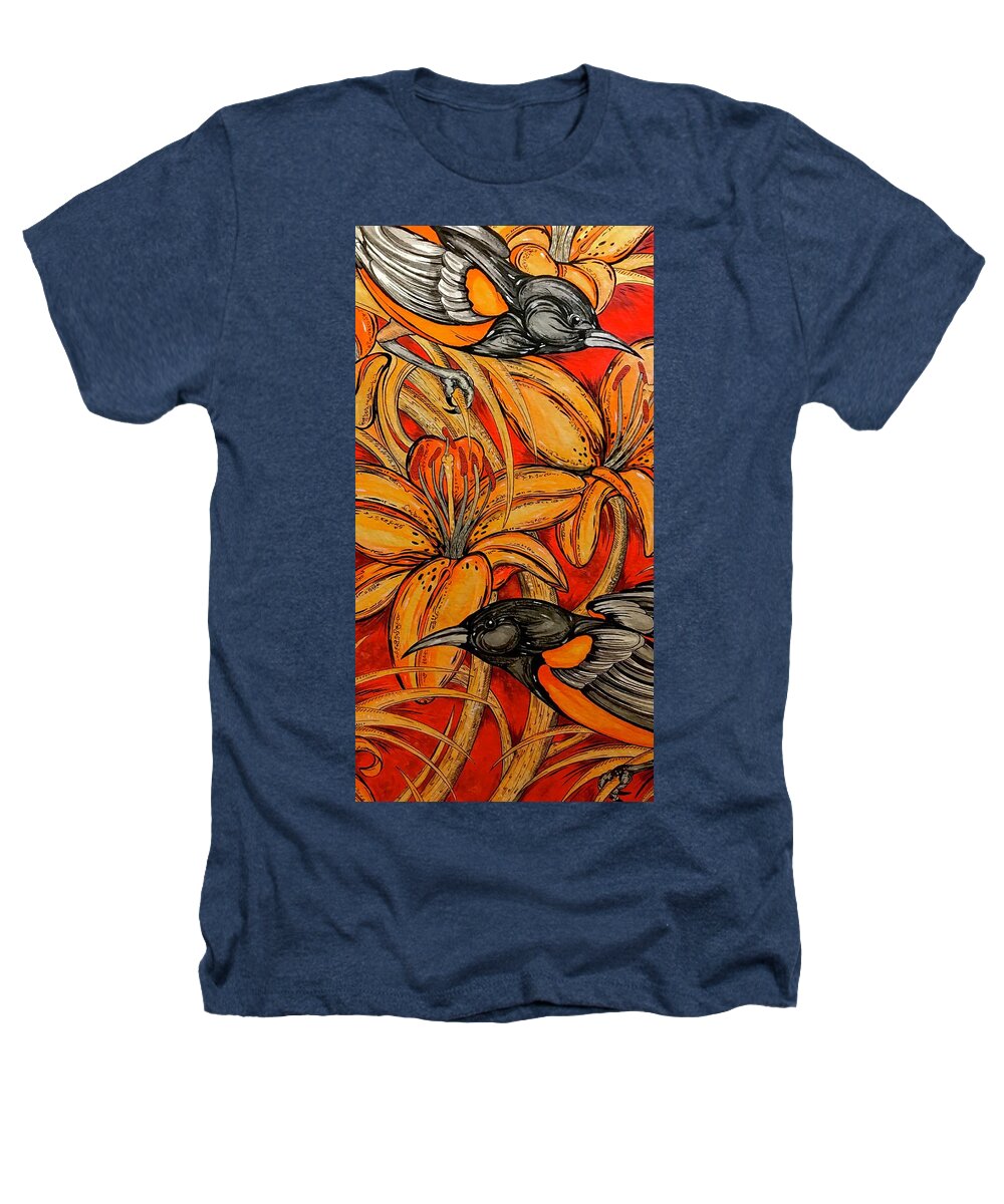 Oriole Pair - Heathers T-Shirt