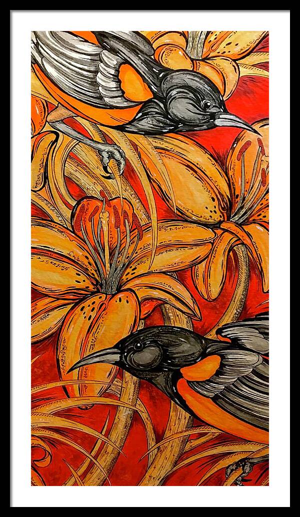 Oriole Pair - Framed Print