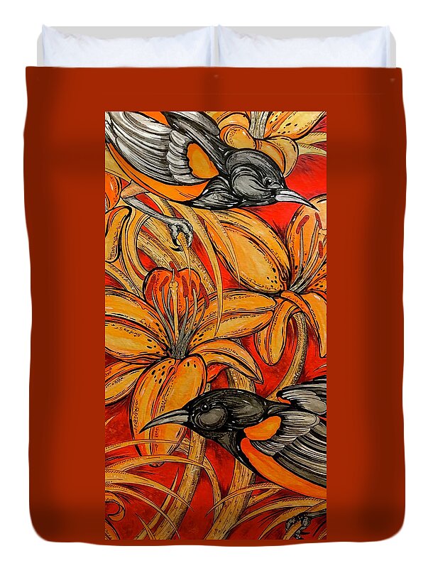 Oriole Pair - Duvet Cover