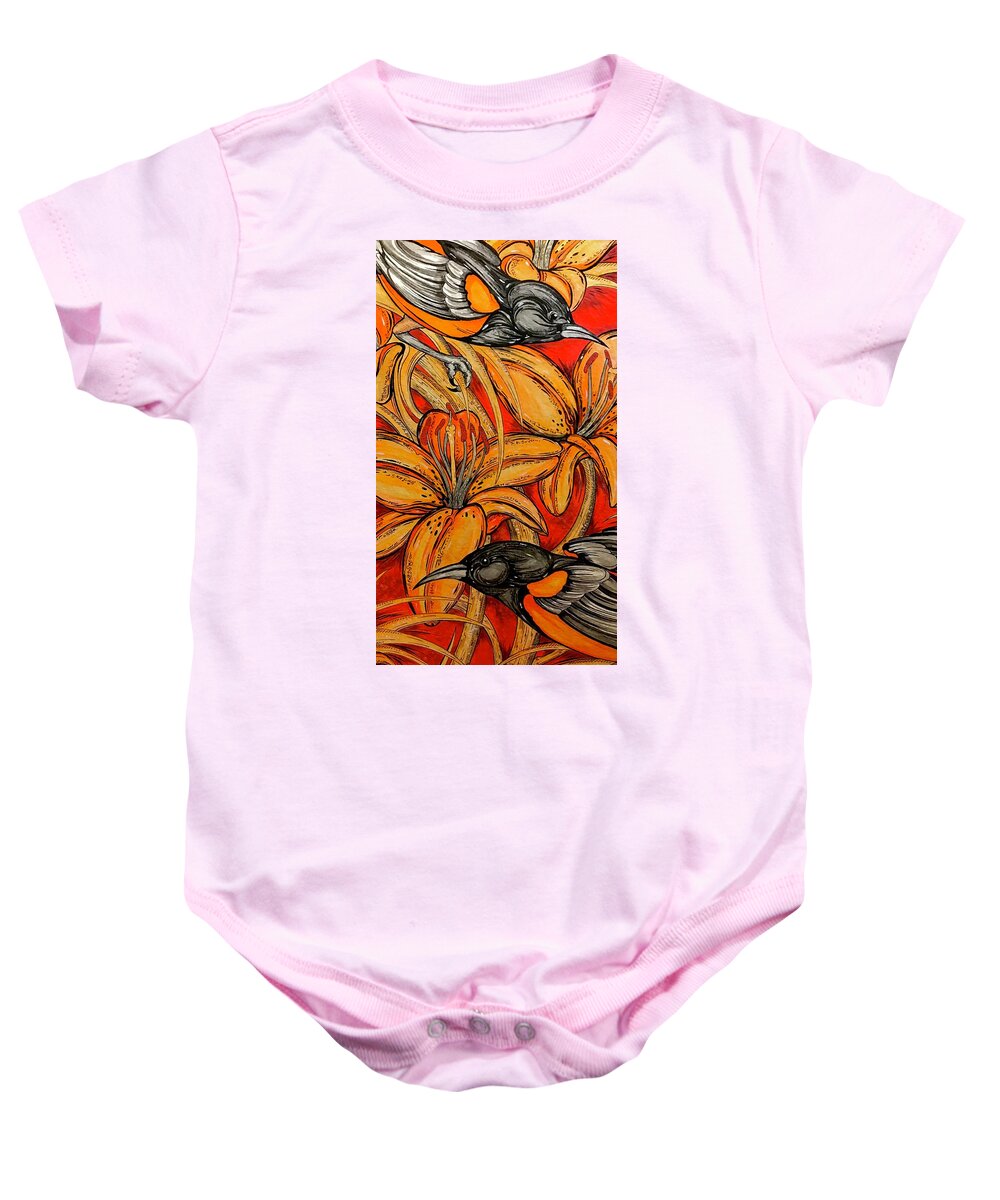 Oriole Pair - Baby Onesie