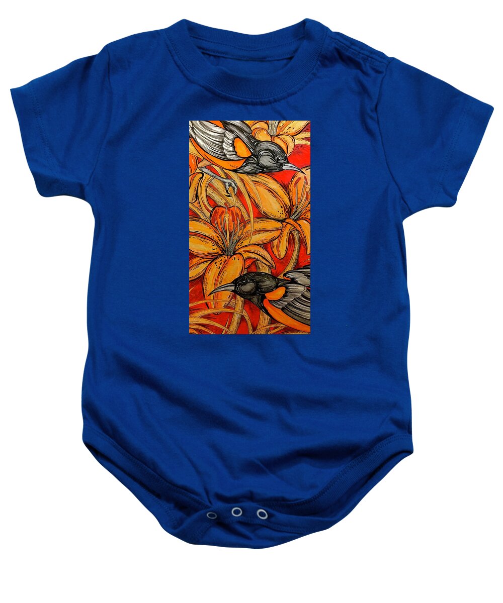 Oriole Pair - Baby Onesie