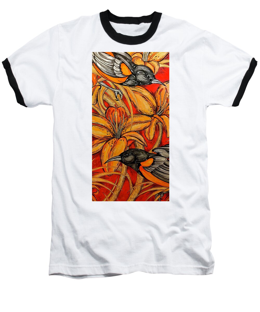 Oriole Pair - Baseball T-Shirt