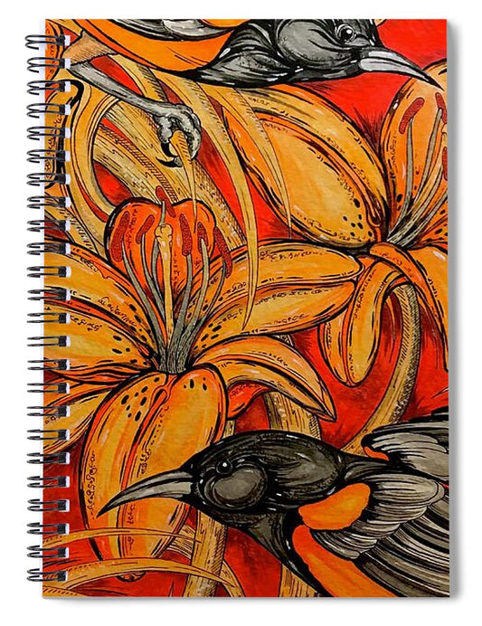 Oriole Pair - Spiral Notebook