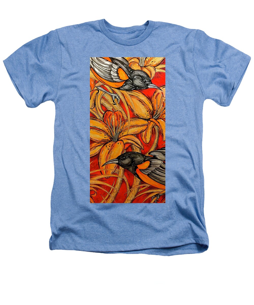 Oriole Pair - Heathers T-Shirt