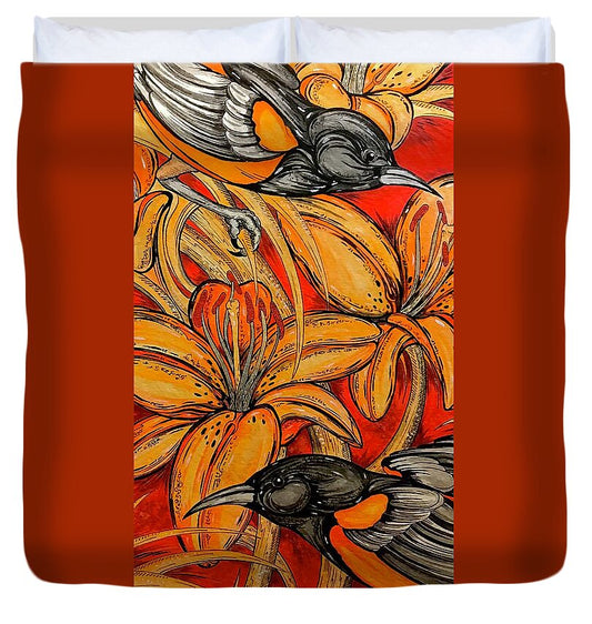 Oriole Pair - Duvet Cover