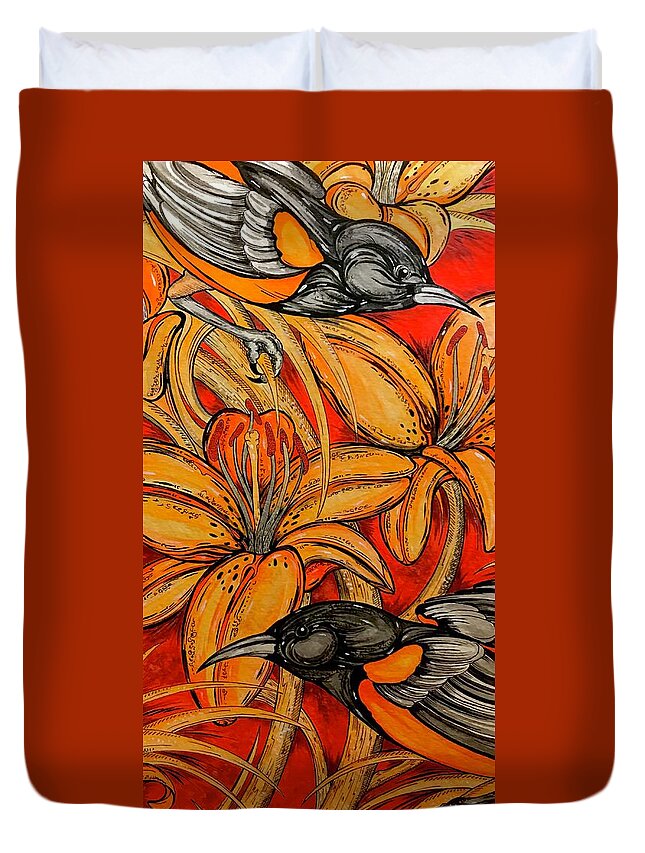 Oriole Pair - Duvet Cover