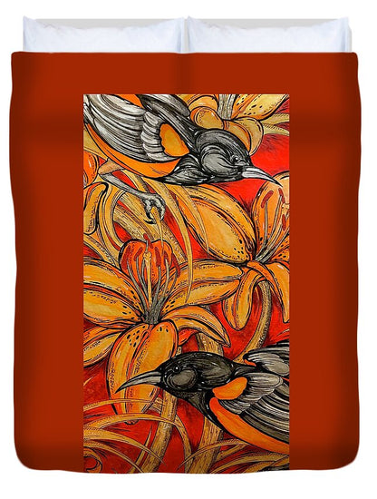 Oriole Pair - Duvet Cover