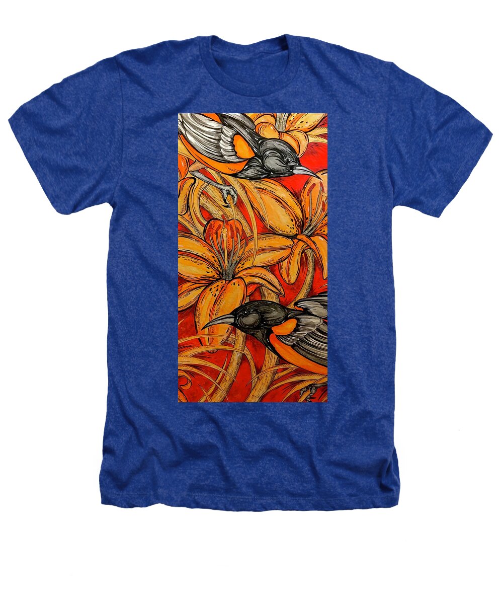 Oriole Pair - Heathers T-Shirt