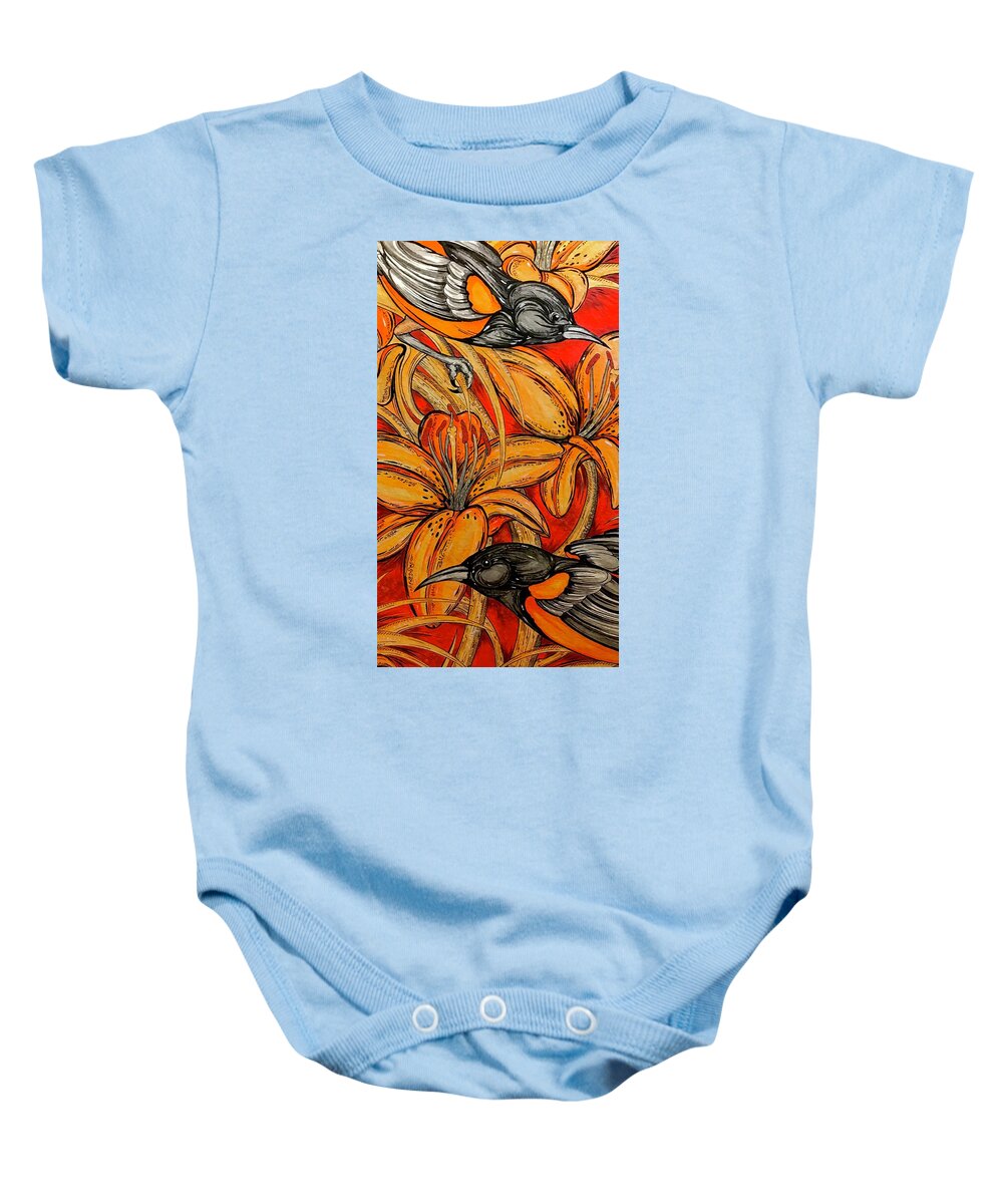 Oriole Pair - Baby Onesie