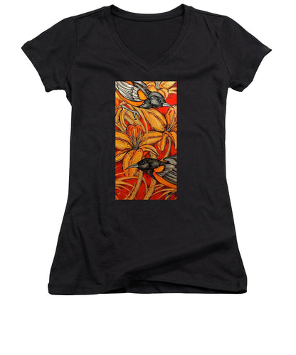 Oriole Pair - Women's V-Neck