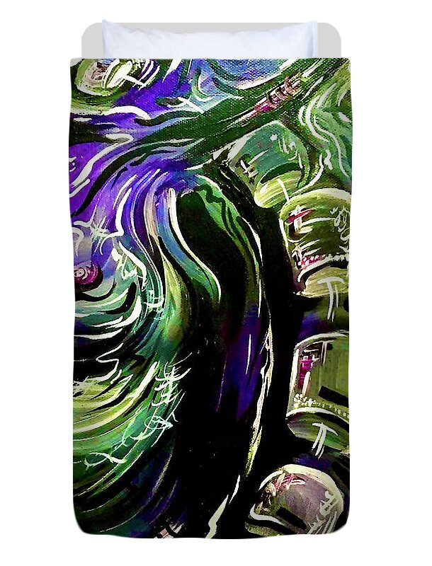 Peacock Man - Duvet Cover