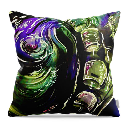 Peacock Man - Throw Pillow