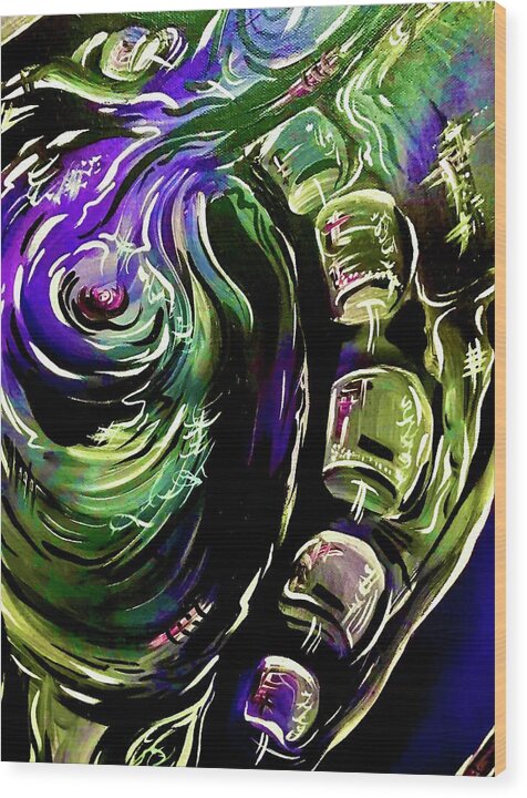 Peacock Man - Wood Print