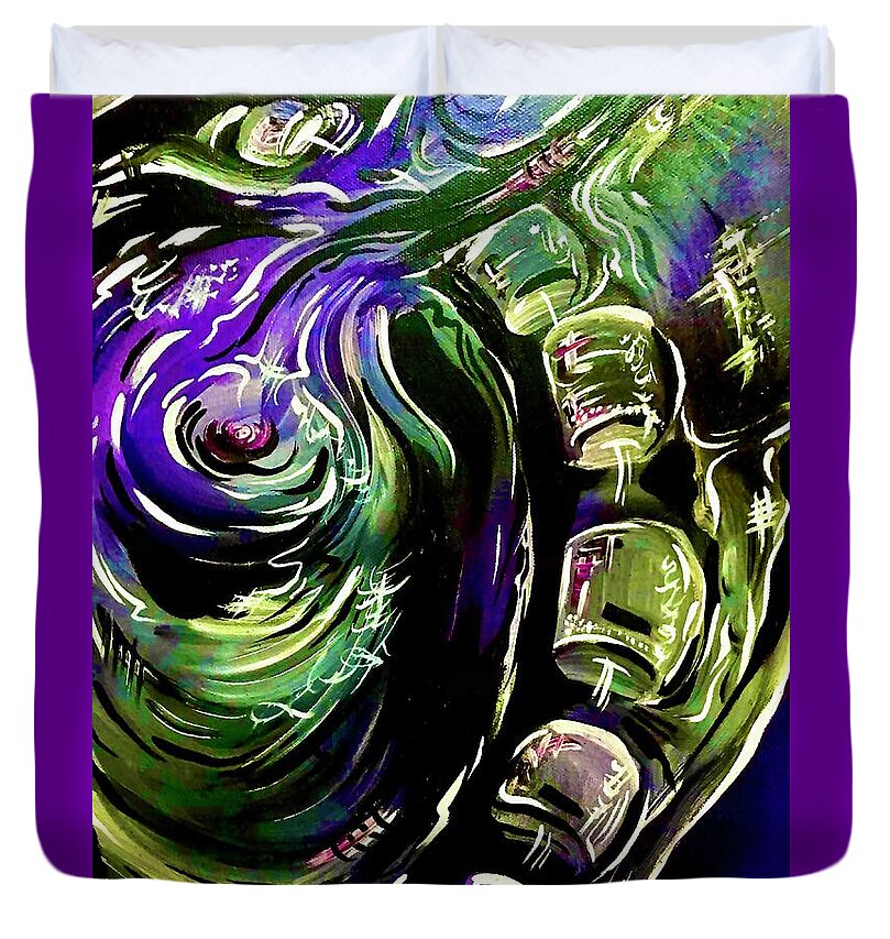 Peacock Man - Duvet Cover