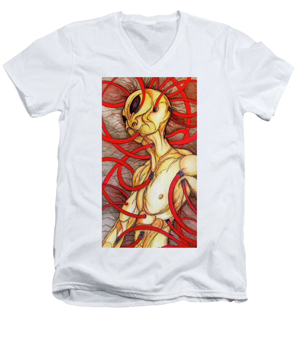 Plugged In - Men's V-Neck T-Shirt