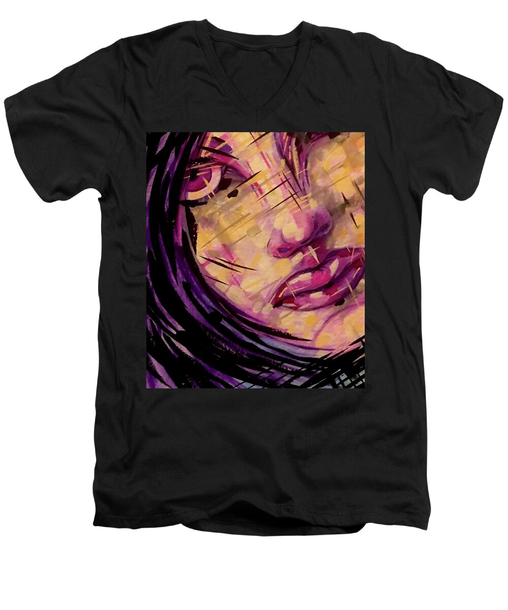 Purple Witch - Men's V-Neck T-Shirt