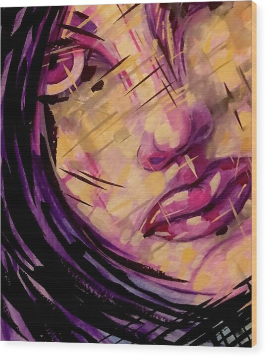 Purple Witch - Wood Print