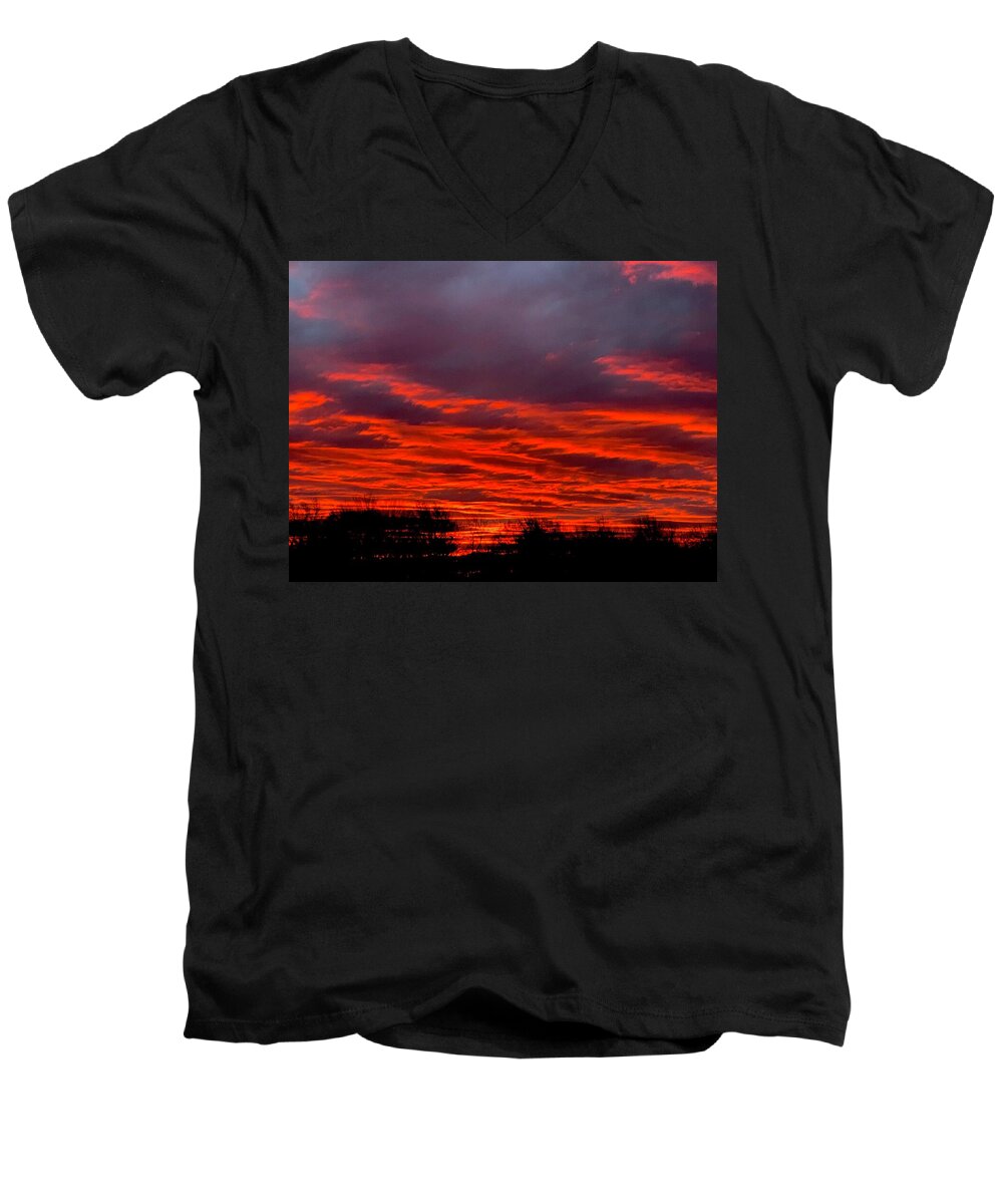 Red at Night - Men's V-Neck T-Shirt