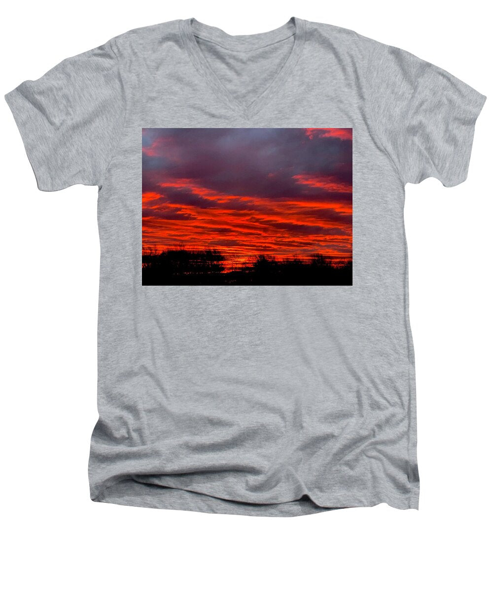 Red at Night - Men's V-Neck T-Shirt