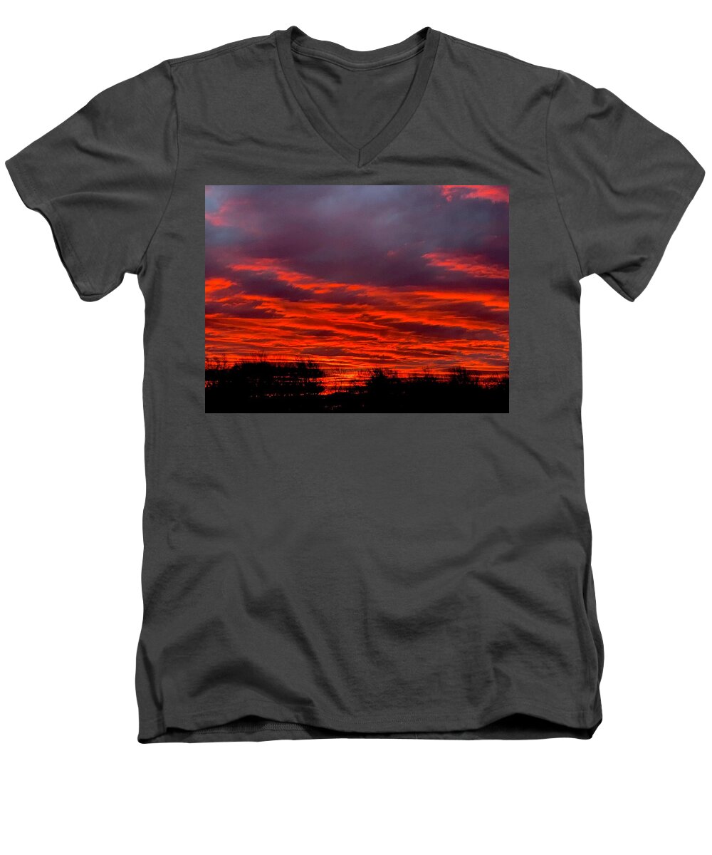 Red at Night - Men's V-Neck T-Shirt