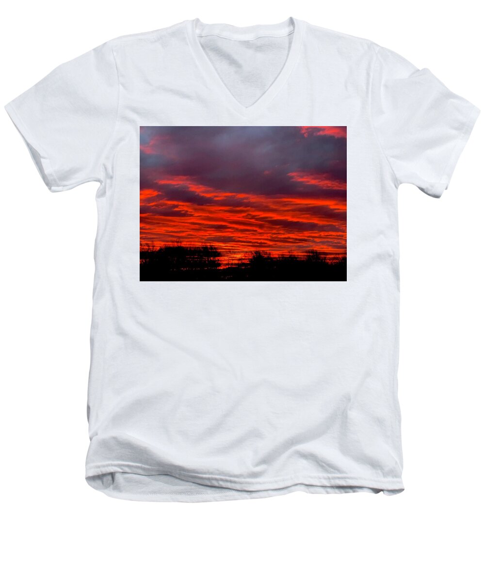 Red at Night - Men's V-Neck T-Shirt