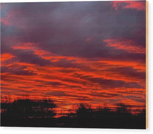 Red at Night - Wood Print
