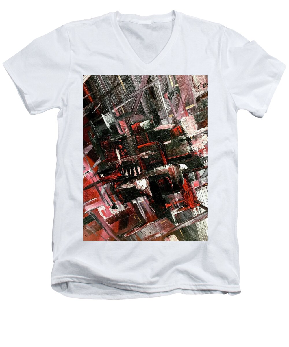 Red Ice 3 - Men's V-Neck T-Shirt