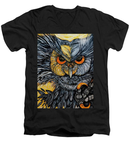 Un Great Horned Owl - Men's V-Neck T-Shirt
