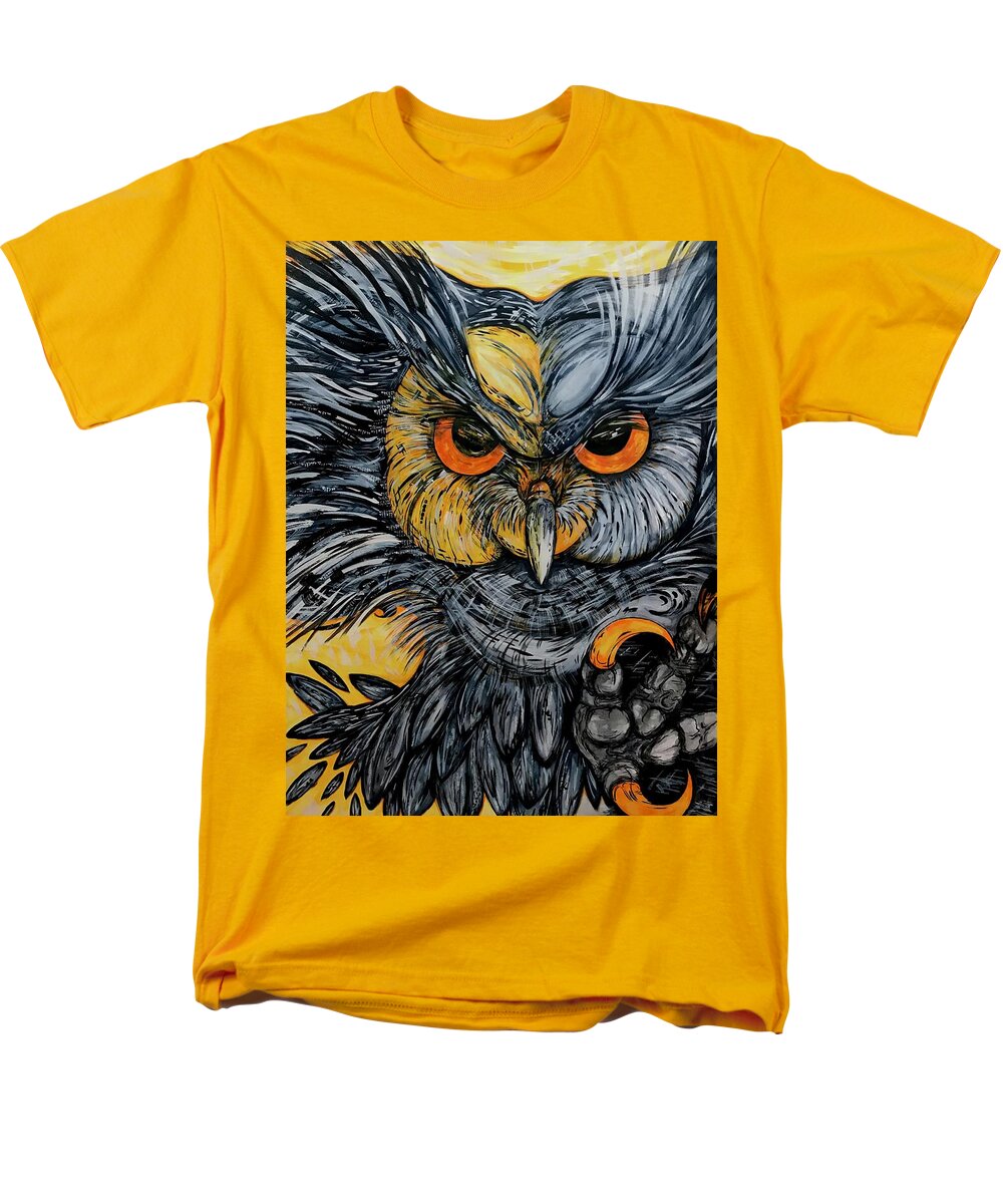 Un Great Horned Owl - Men's T-Shirt  (Regular Fit)