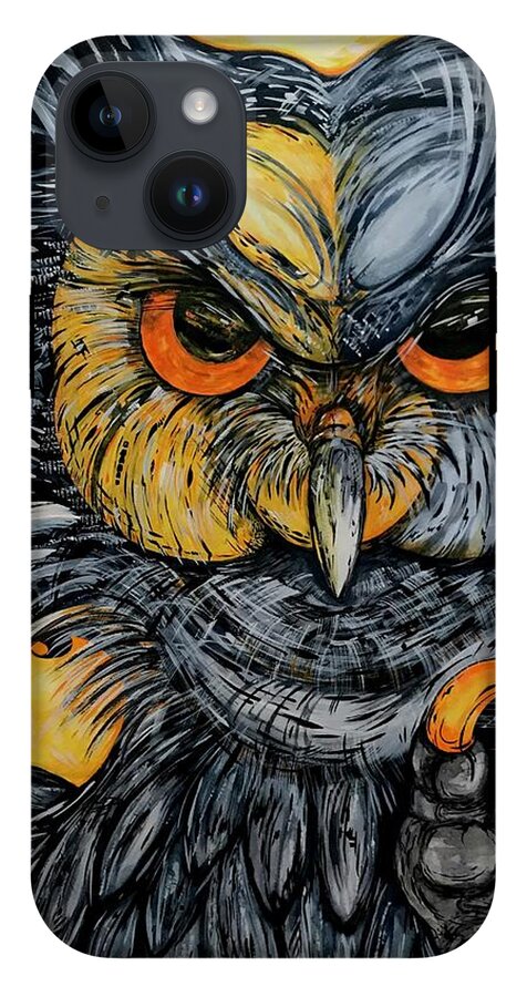 Un Great Horned Owl - Phone Case