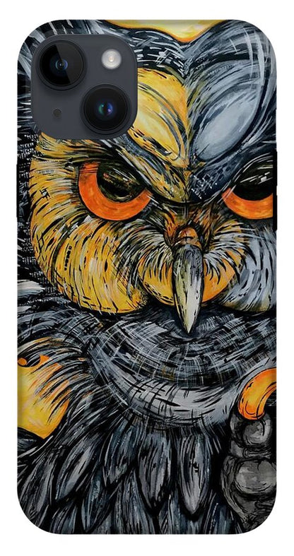 Un Great Horned Owl - Phone Case