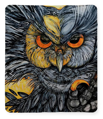 Un Great Horned Owl - Blanket