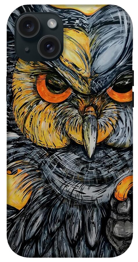 Un Great Horned Owl - Phone Case
