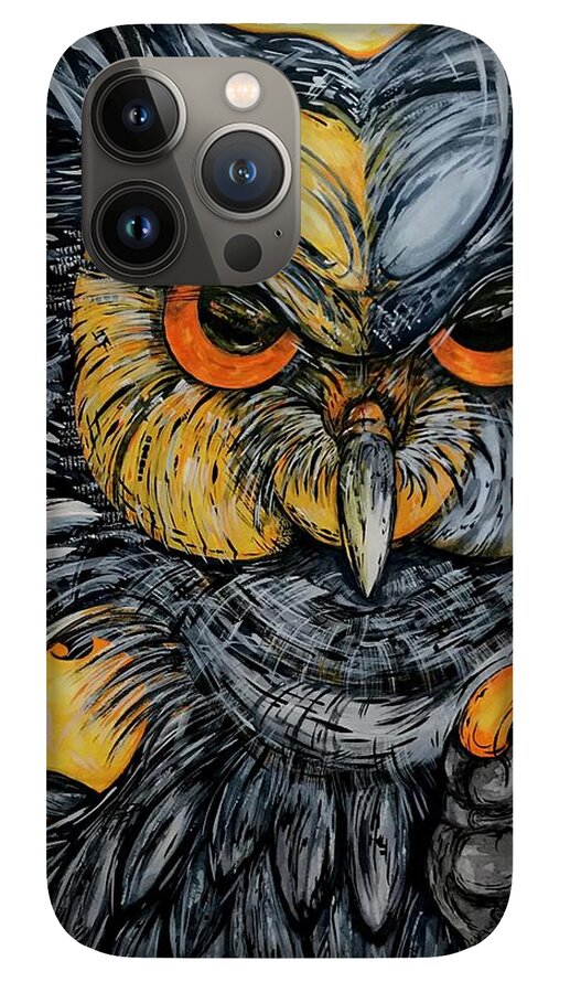 Un Great Horned Owl - Phone Case