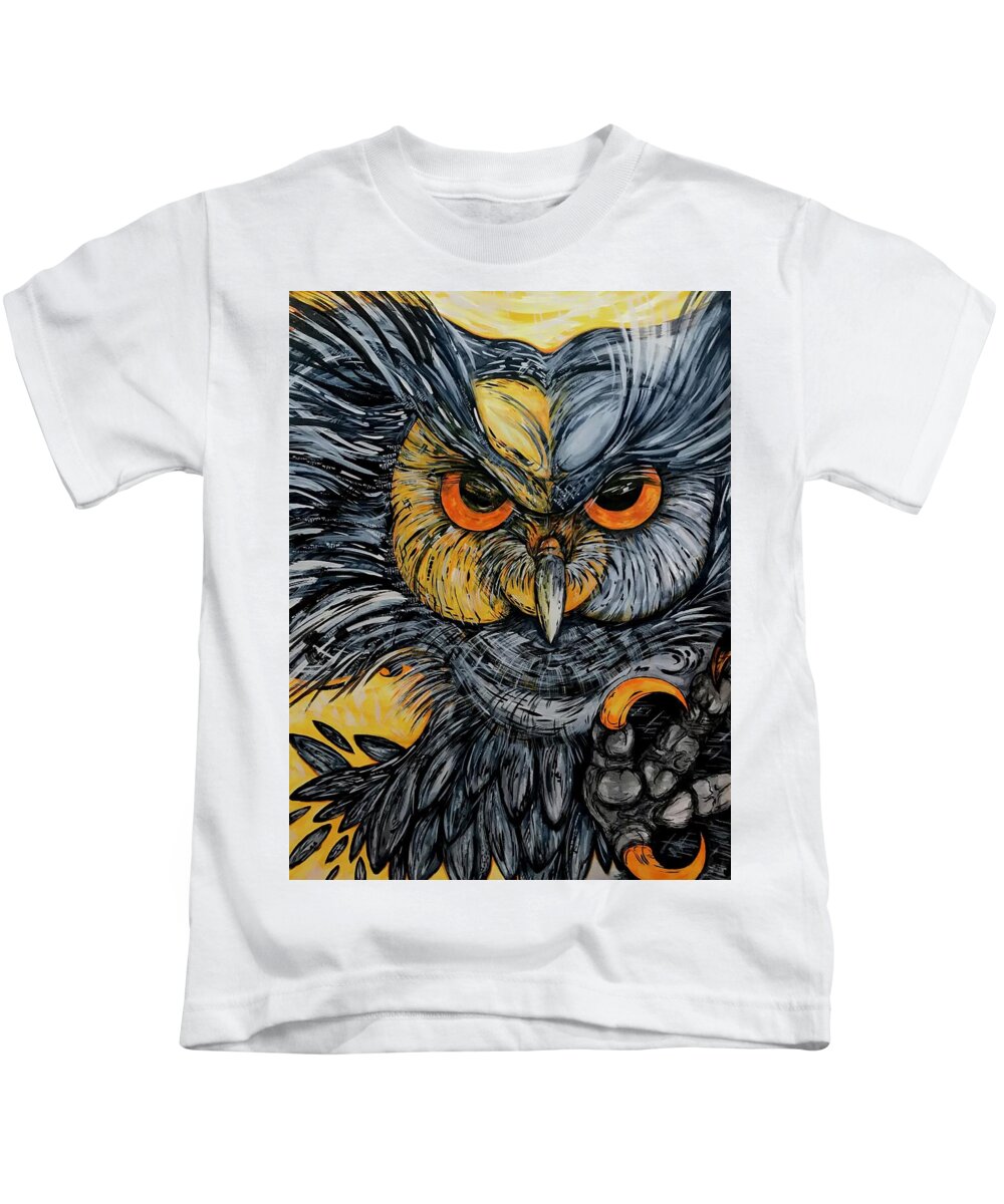 Un Great Horned Owl - Kids T-Shirt