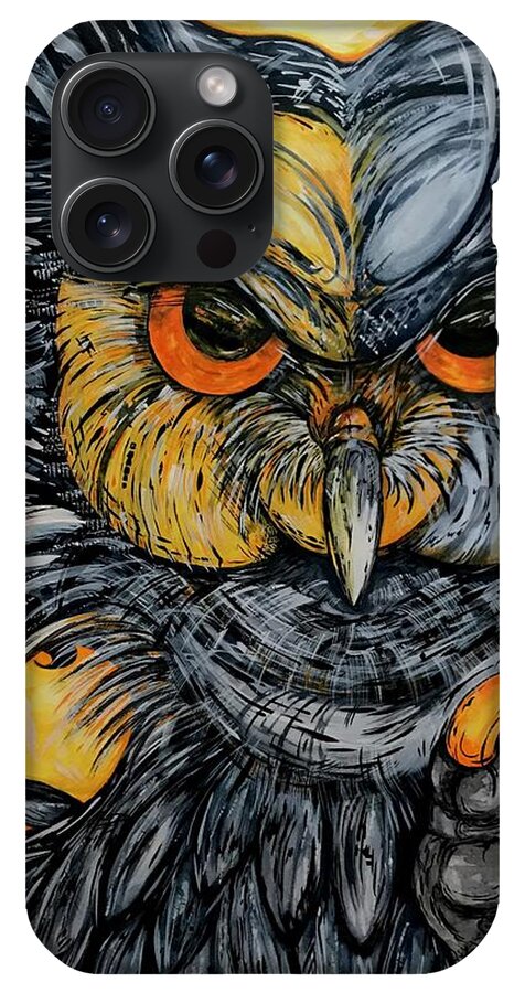 Un Great Horned Owl - Phone Case