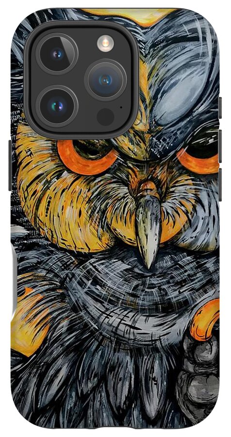 Un Great Horned Owl - Phone Case