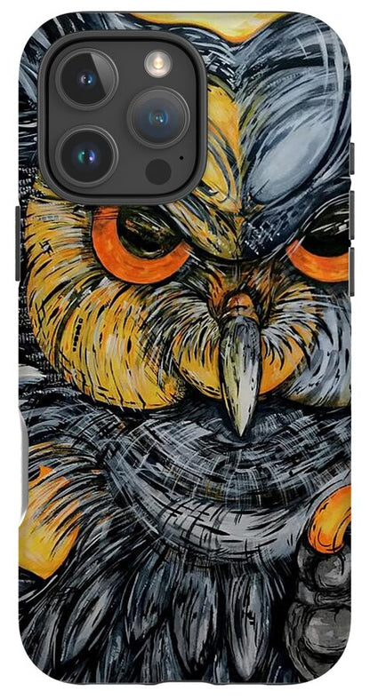 Un Great Horned Owl - Phone Case