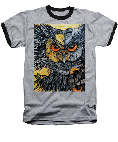 Un Great Horned Owl - Baseball T-Shirt
